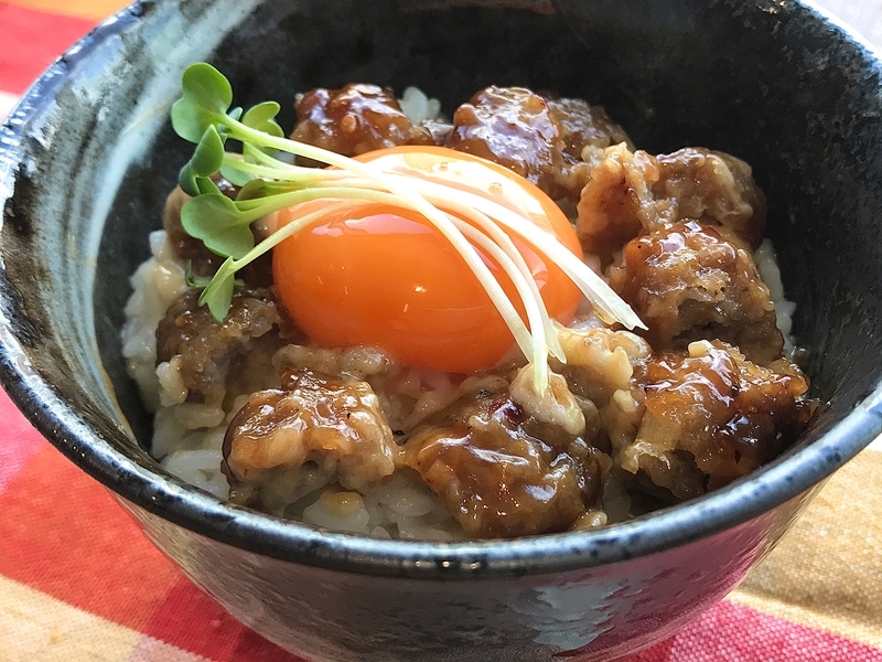 ながお食研 卵かけ牛丼 卵かけご飯 食品サンプル 黄ばむ