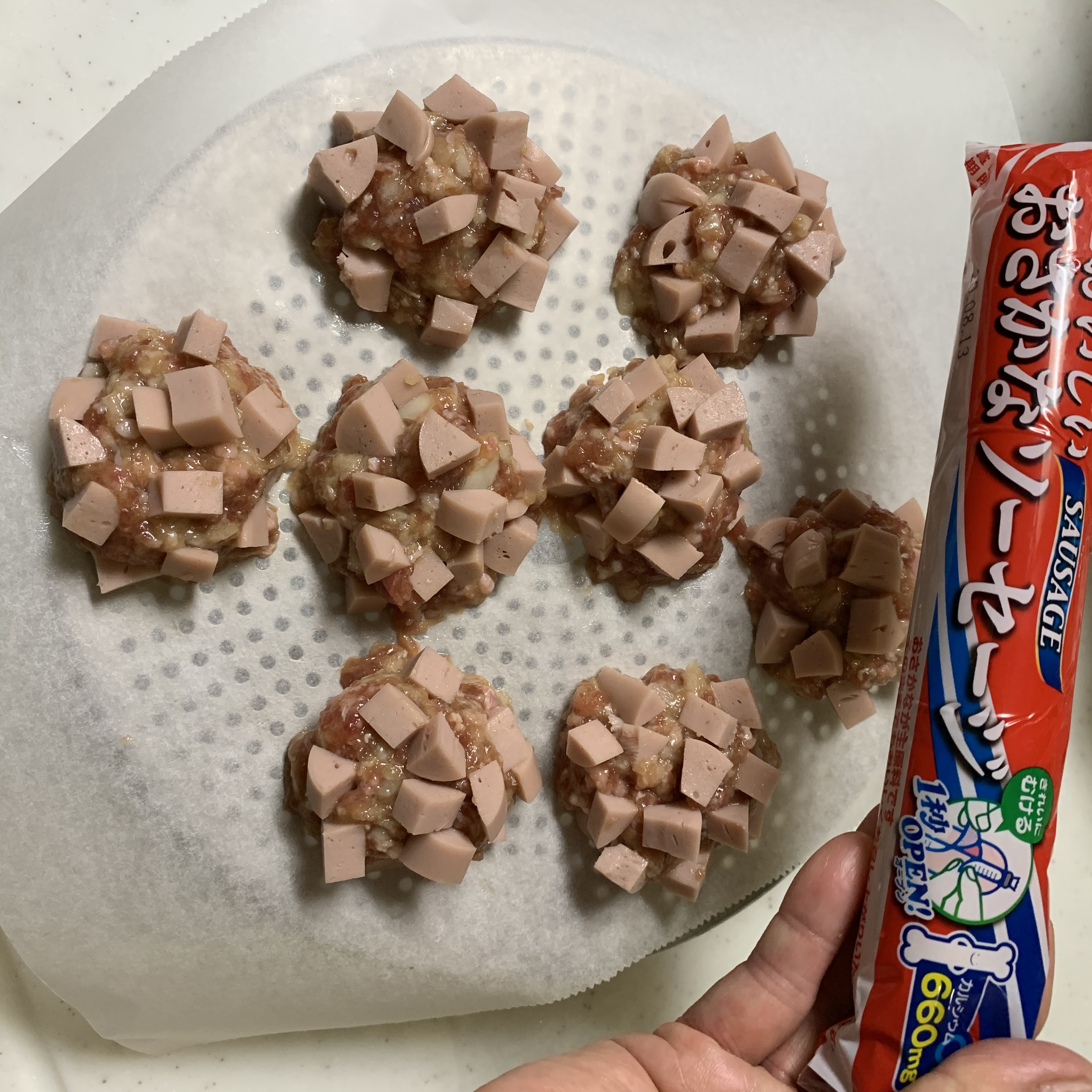 おさかなソーセージde焼売｜Oishiine!!（おいしいね!!）