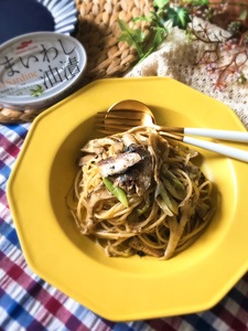 『まいわし油漬で♡』まいわしとねぎのオイルパスタ