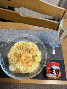 ポテトの鮭フレークグラタン