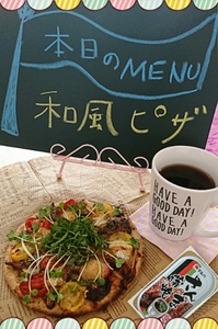 さんま蒲焼缶でちょっと大人な和風ピザ