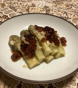 さっぱり焼き茄子のポン酢ジュレがけ