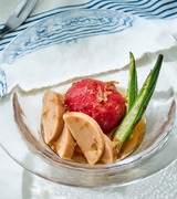 ベビーハムと彩り野菜のお手軽おひたし