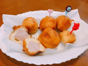 ぱくっと美味しい♪おさかなソーセージで作る一口ホットドック